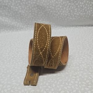Vintage Justin Tan Top Grain Suede Leather Belt Size 40